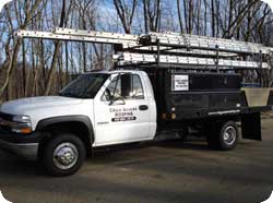 Emergency roof repair truck