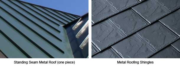 Standing seam and shingles steel roof